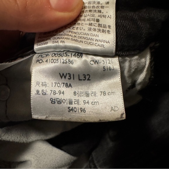 Levi’s 505 Regular Fit Men’s Jeans Black Size W31 L32 - Picture 5 of 9